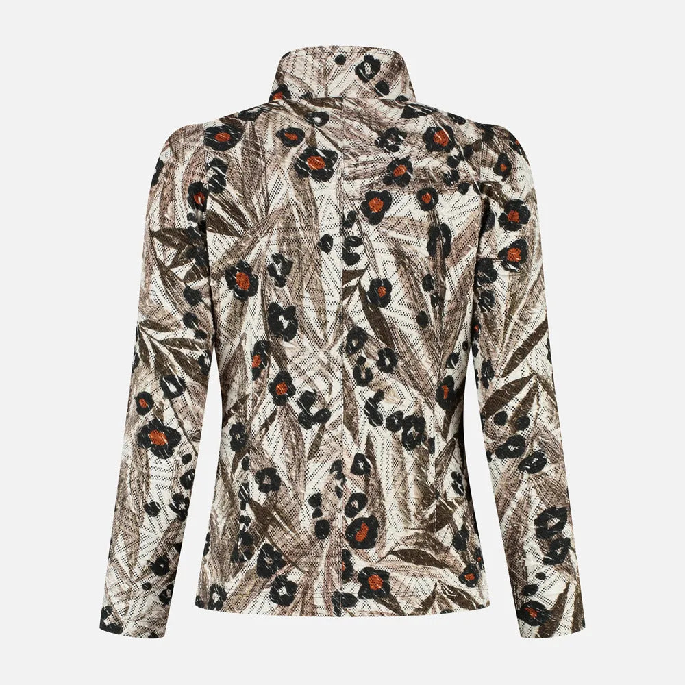 ML Collections Blazer – Bruin-62% katoen, 24% polyester, 10% nylon, 2% elastaan -DAMES BLAZERS & GILETS-Bruin