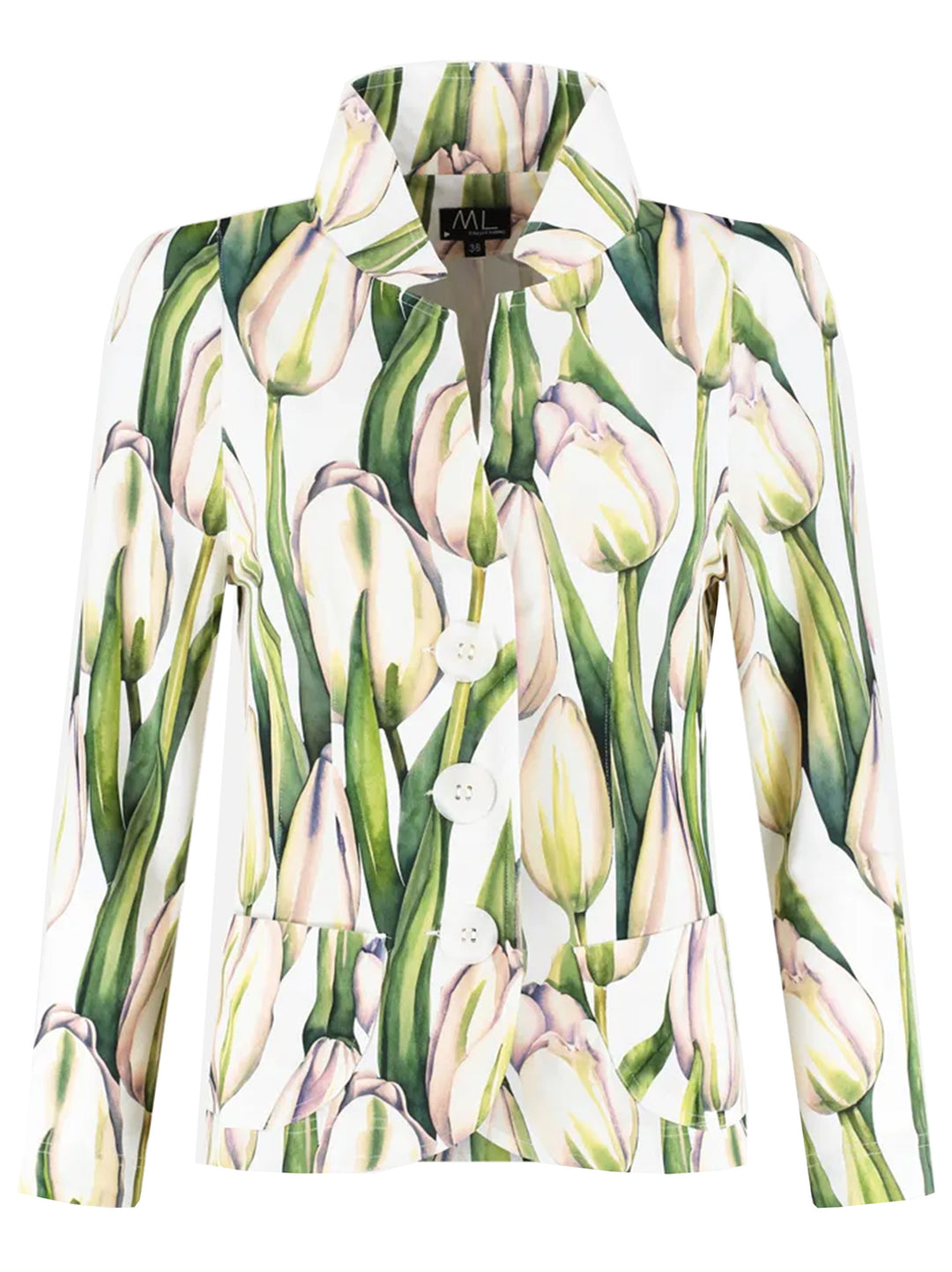 ML Collections blazer JAGGER 50710-90% Viscose<br />10% Elastaan-DAMES BLAZERS & GILETS-Groen