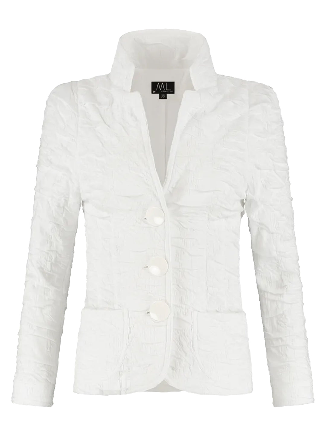 ML Collections blazer JAGGER 50735-86% Katoen<br />13% Polyester<br />1% Elastaan-DAMES BLAZERS & JASJES-Wit