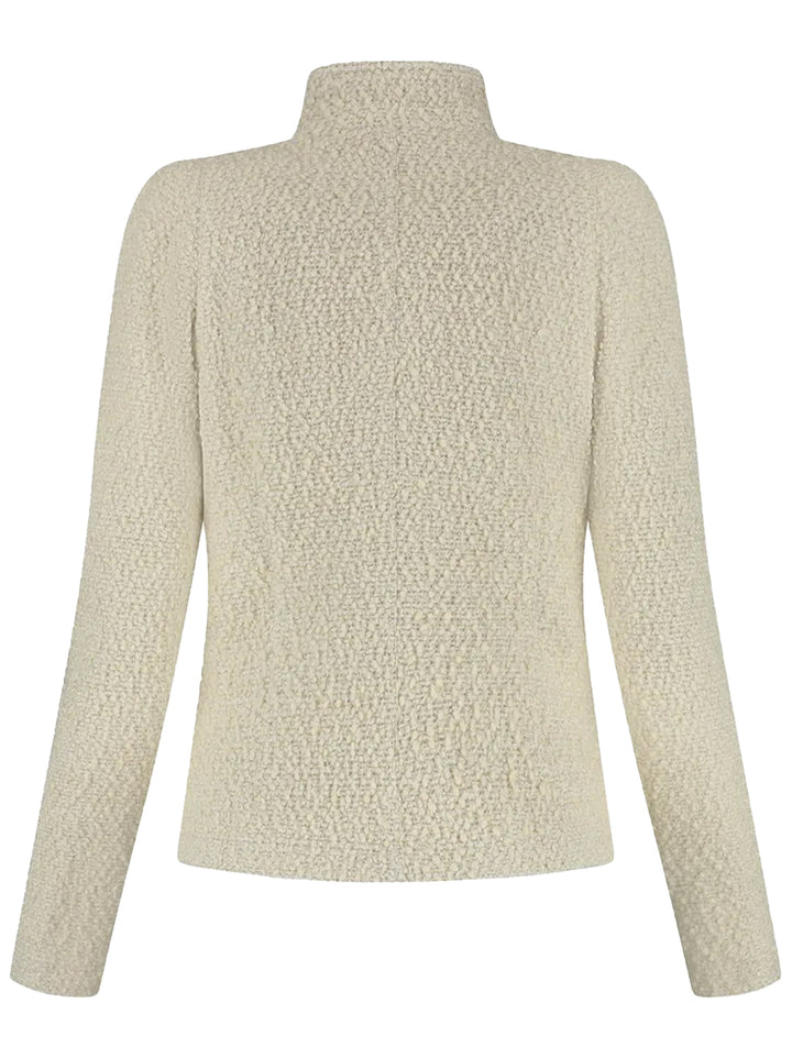 ML Collections Blazer Lange Mouw – Beige-39% polyamide, 23% katoen, 19% acryl, 7% wol-DAMES BLAZERS & GILETS-Beige