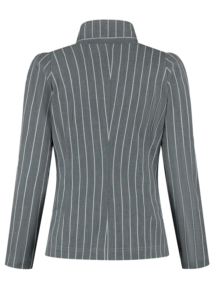 ML Collections blazer LUCA 50230-65% Polyester<br />32% Katoen<br />3% Elastaan-DAMES BLAZERS & GILETS-Blauw