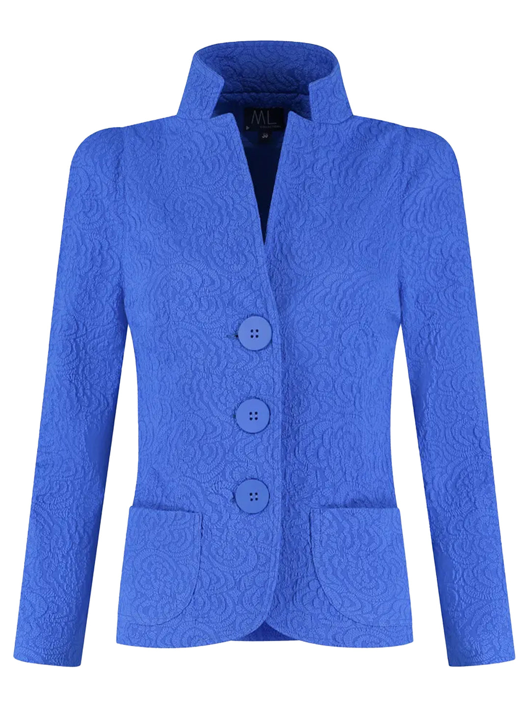 ML Collections Jagger Blazer 70751 – Blauw-90% polyamide, 10% elastaan-DAMES BLAZERS & JASJES-Blauw