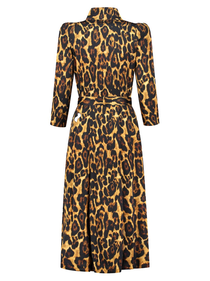 ML Collections jurk 29845-97% viskose, 3% elasthaan-DAMES JURKEN-Bruin