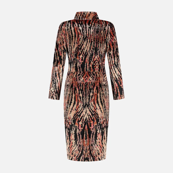 ML Collections jurk 47957-93% Polyester<br />7% Elastaan-DAMES JURKEN-Oranje