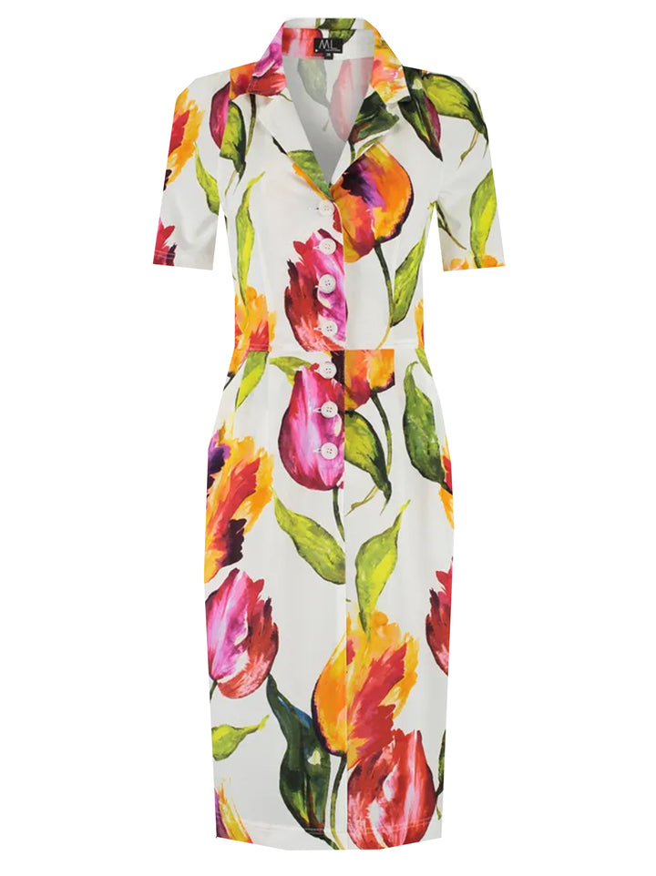 ML Collections Lange jurk – Oranje-85% viscose, 15% elastaan-DAMES JURKEN-Oranje