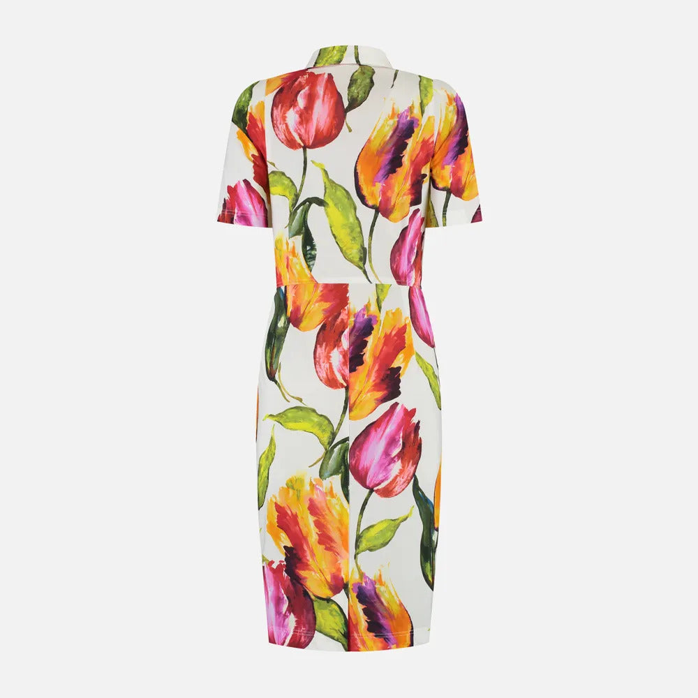 ML Collections Lange jurk – Oranje-85% viscose, 15% elastaan-DAMES JURKEN-Oranje