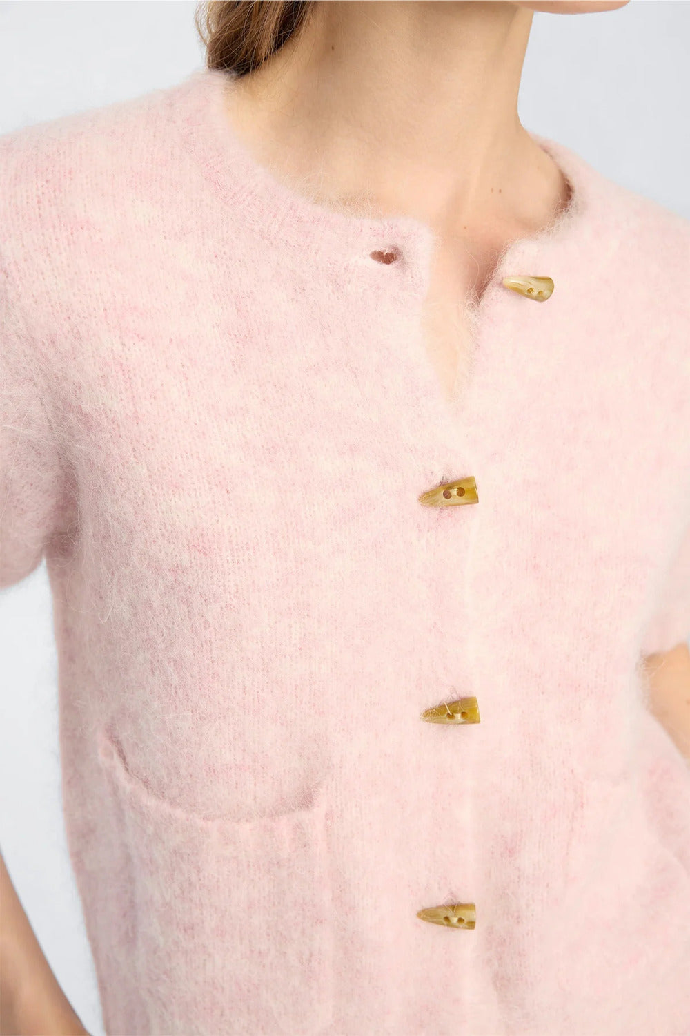 MUNTHE Alpaca Locca Vest – Roze-55% alpaca, 24% acryl, 19% polyamide, 2% elastaan-DAMES TRUIEN & VESTEN-Roze