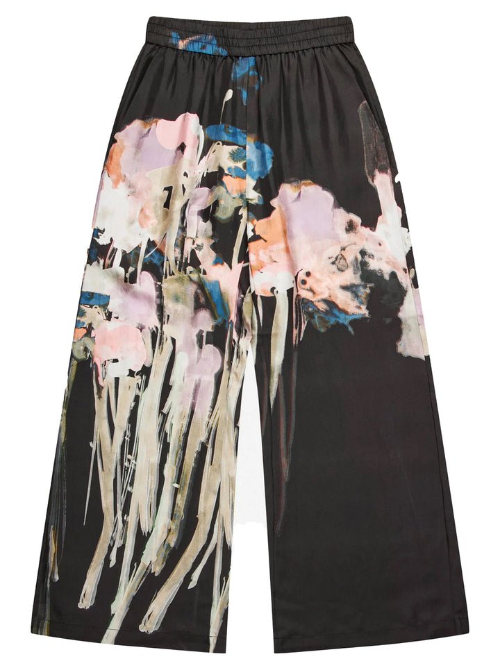 MUNTHE Arum Pantalon – Black-100% zijde-DAMES BROEKEN-Zwart