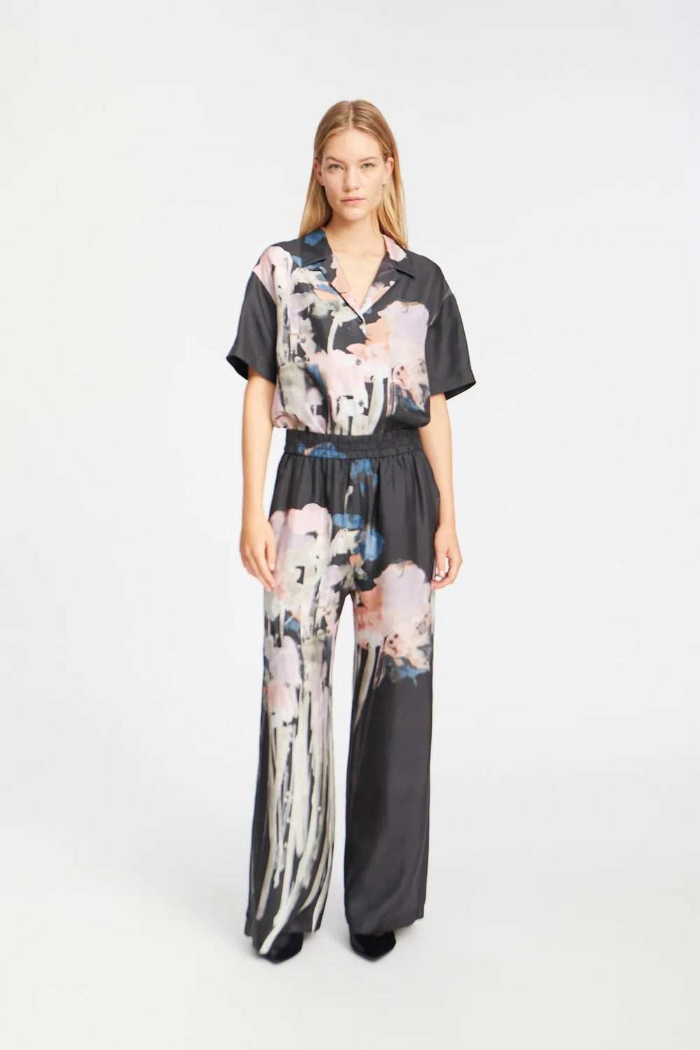 MUNTHE Arum Pantalon – Black-100% zijde-DAMES BROEKEN-Zwart