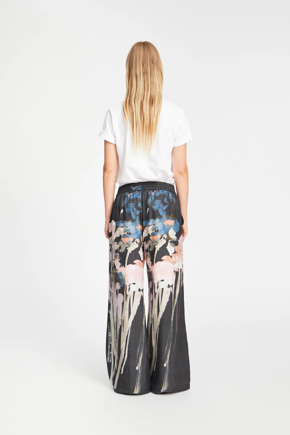 MUNTHE Arum Pantalon – Black-100% zijde-DAMES BROEKEN-Zwart