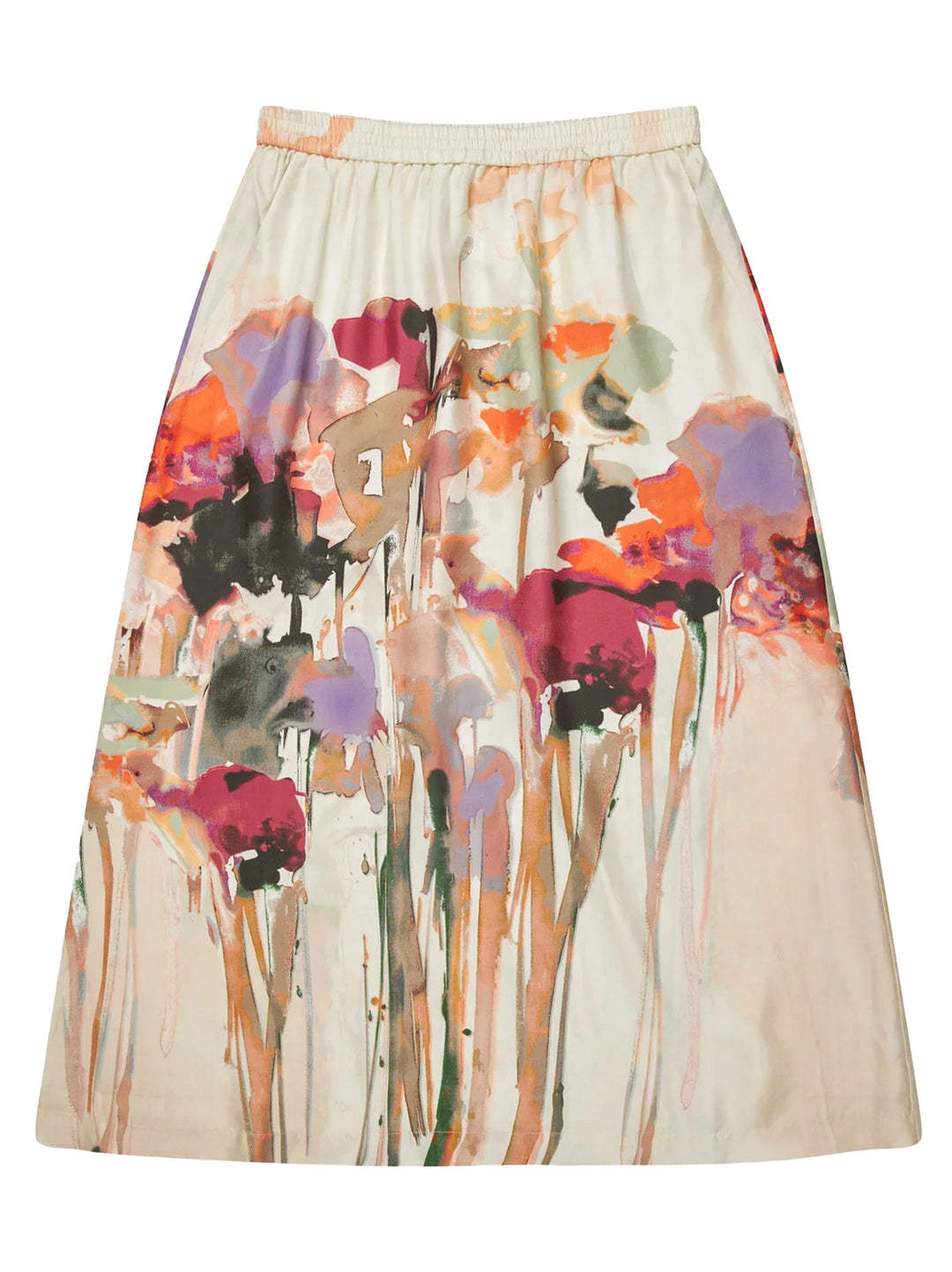 MUNTHE Aruma Rok – Beige-100% zijde-DAMES ROKKEN-Beige