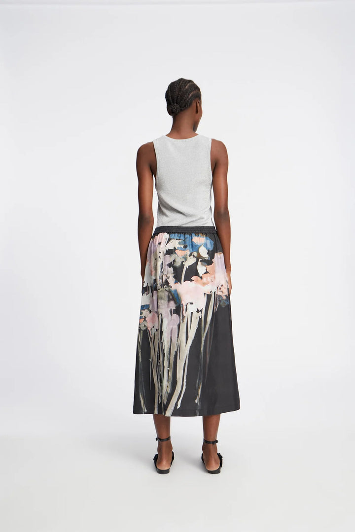 MUNTHE Aruma Rok – Zwart-100% zijde-DAMES ROKKEN-Zwart