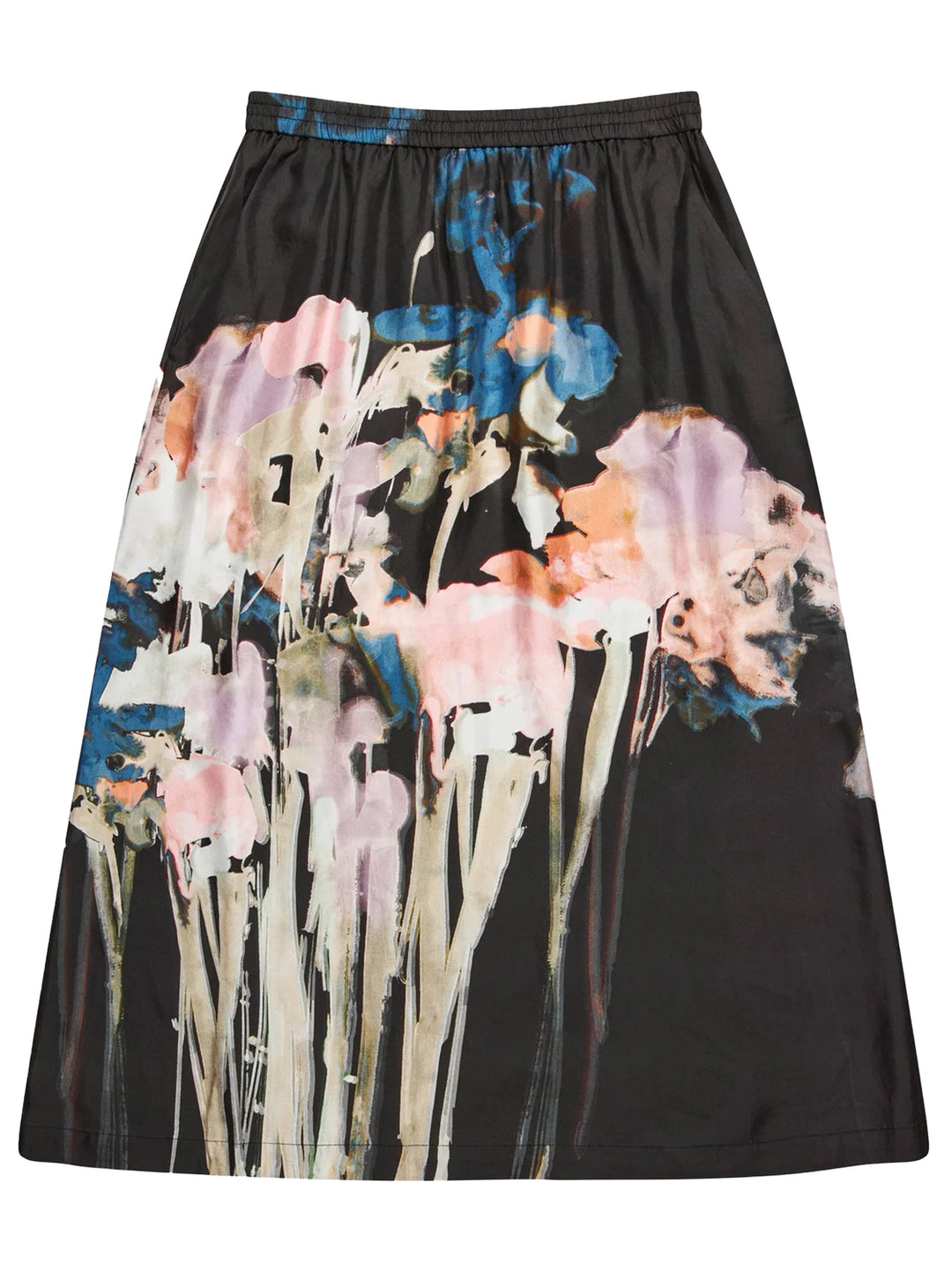 MUNTHE Aruma Rok – Zwart-100% zijde-DAMES ROKKEN-Zwart