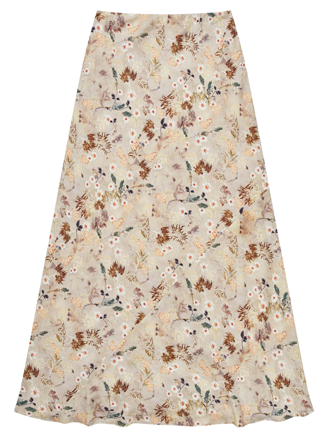 MUNTHE Bardot Lange rok – Beige-85% viscose, 15% polyamide-DAMES ROKKEN-Beige