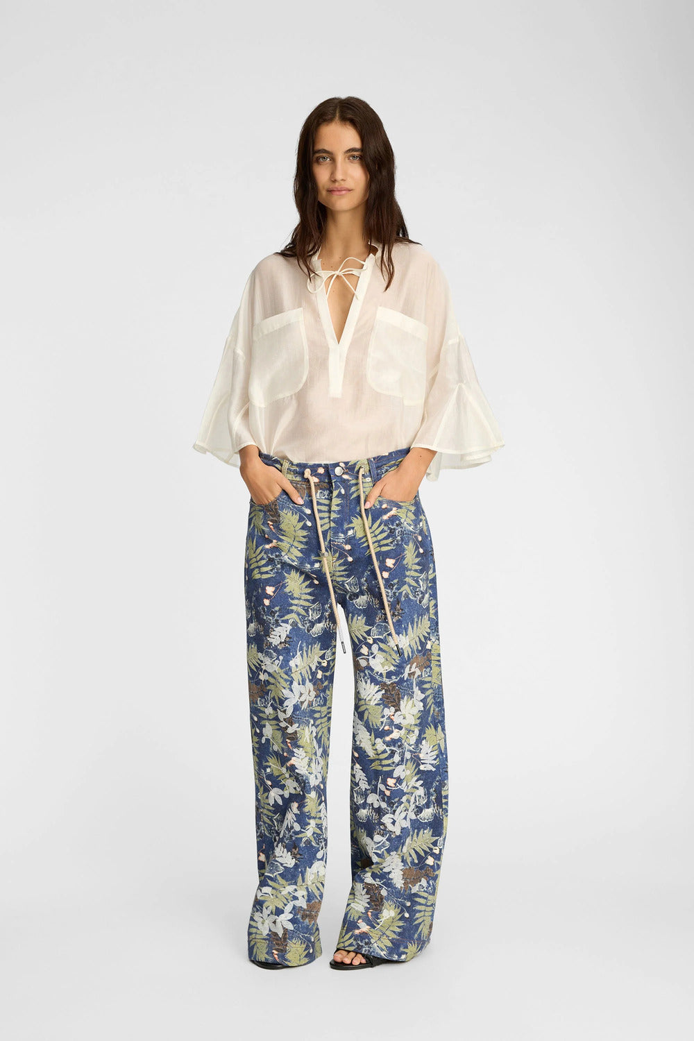 MUNTHE Birkson Blouse lange mouw – Room-84% lyocell, 16% polyester-DAMES TOPS & BLOUSES-Room