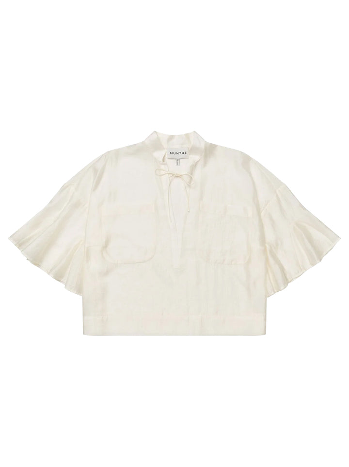 MUNTHE Birkson Blouse lange mouw – Room-84% lyocell, 16% polyester-DAMES TOPS & BLOUSES-Room