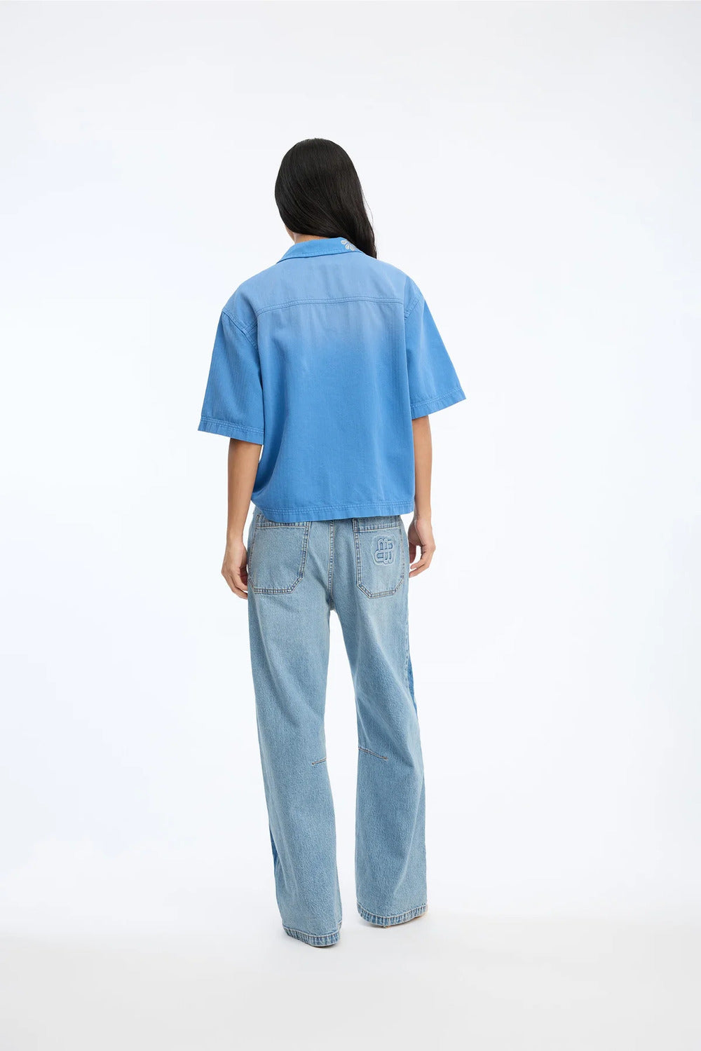 MUNTHE Blaise top – Licht blauw-100% katoen-DAMES TOPS & BLOUSES-Blauw