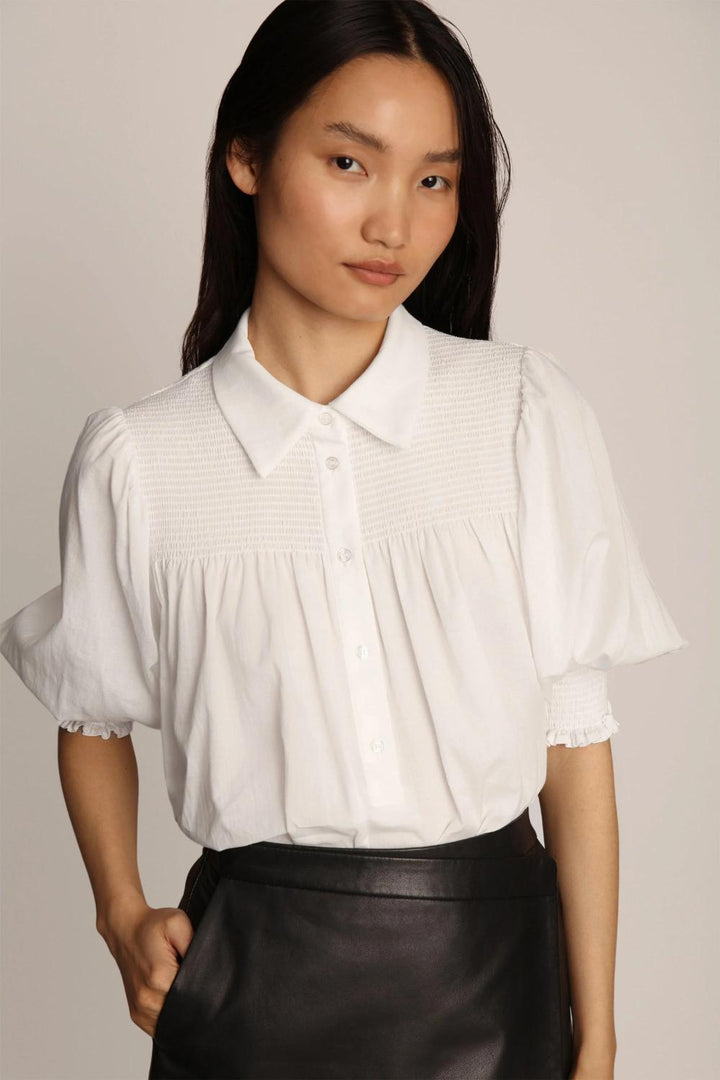 MUNTHE blouse CHAPTER ivory-100% katoen-DAMES TOPS & BLOUSES-Room