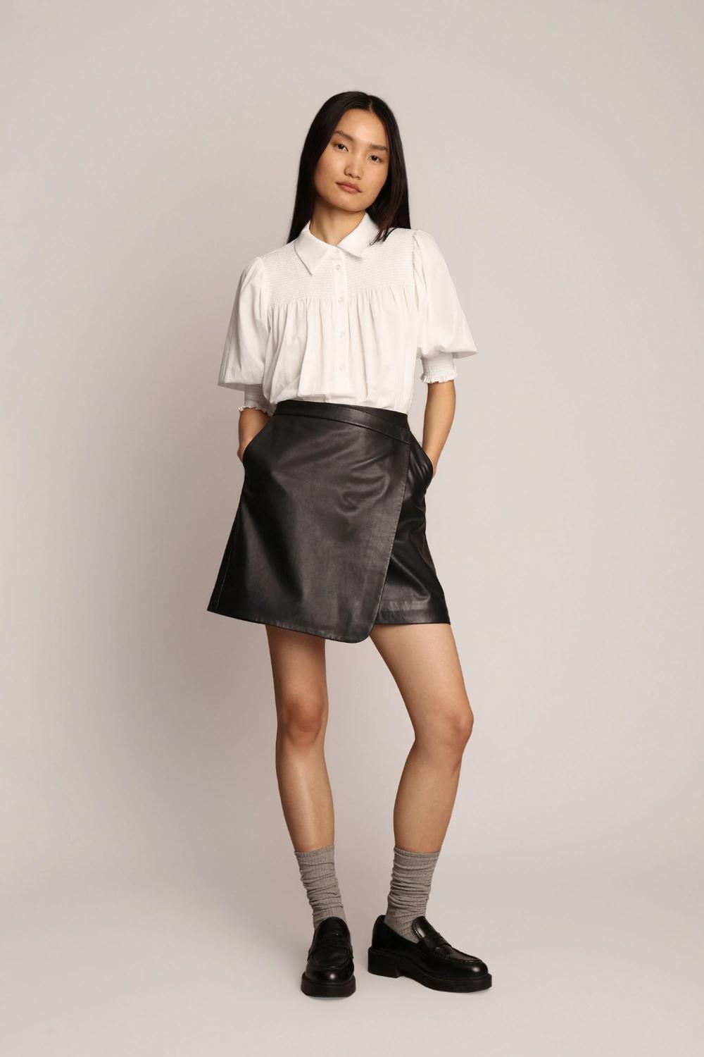 MUNTHE blouse CHAPTER ivory-100% katoen-DAMES TOPS & BLOUSES-Room