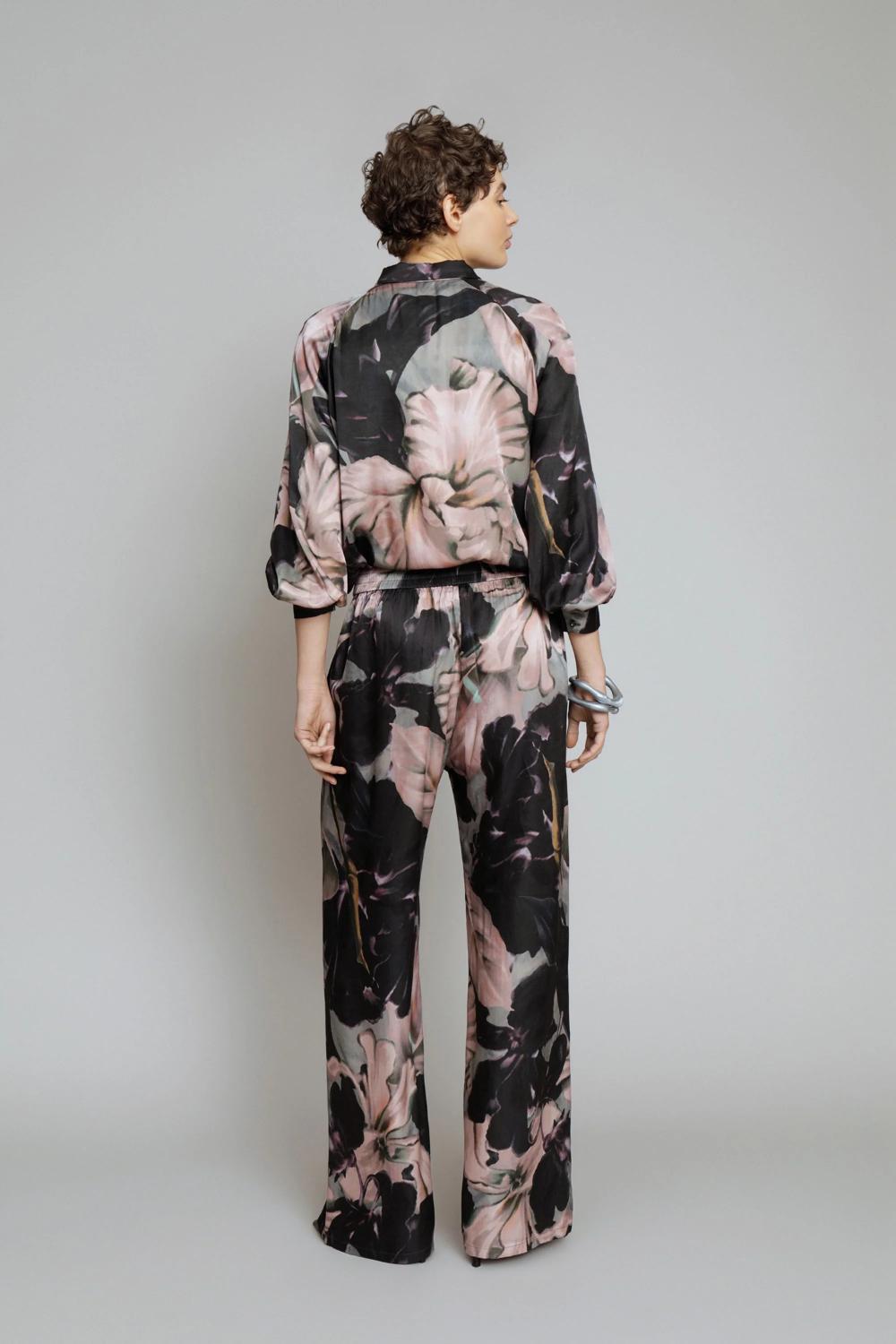 MUNTHE blouse EBONA-65% viskose, 35% zijde-DAMES TOPS & BLOUSES-Roze