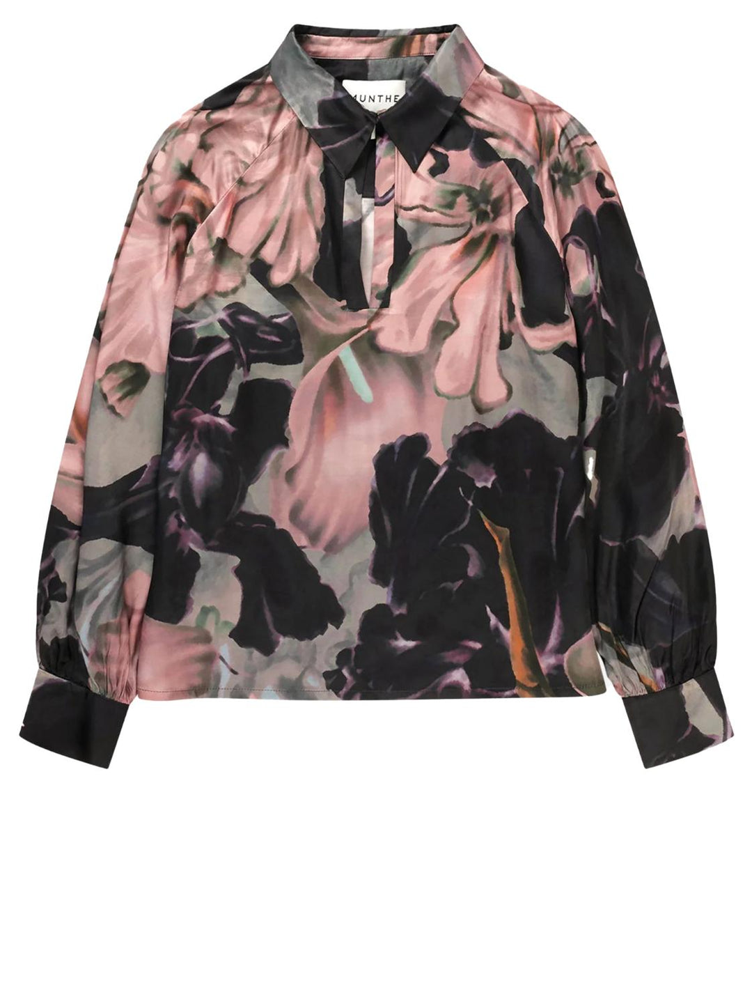MUNTHE blouse EBONA-65% viskose, 35% zijde-DAMES TOPS & BLOUSES-Roze