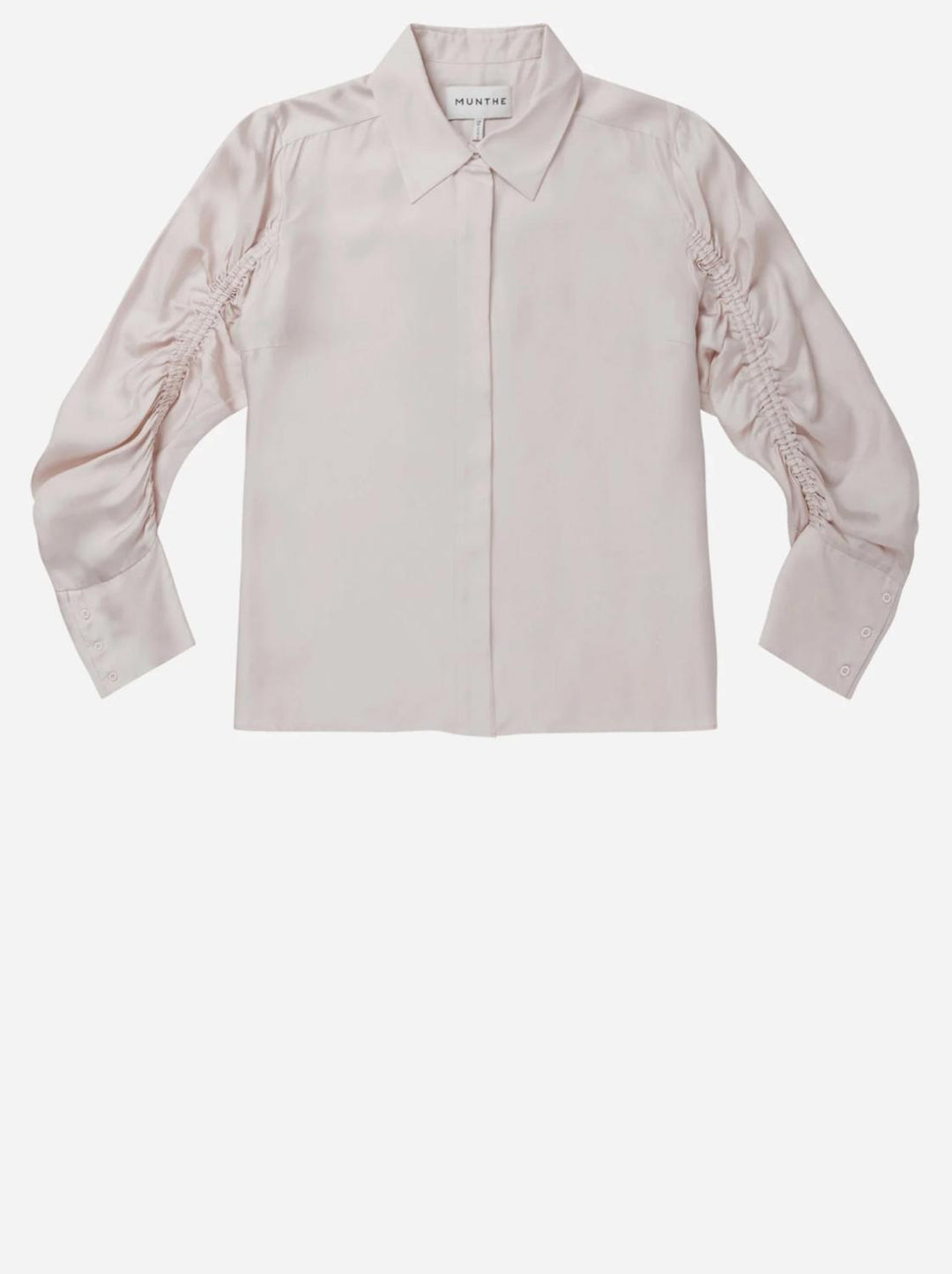 MUNTHE blouse LESLEA-100% zijde-DAMES TOPS & BLOUSES-Beige