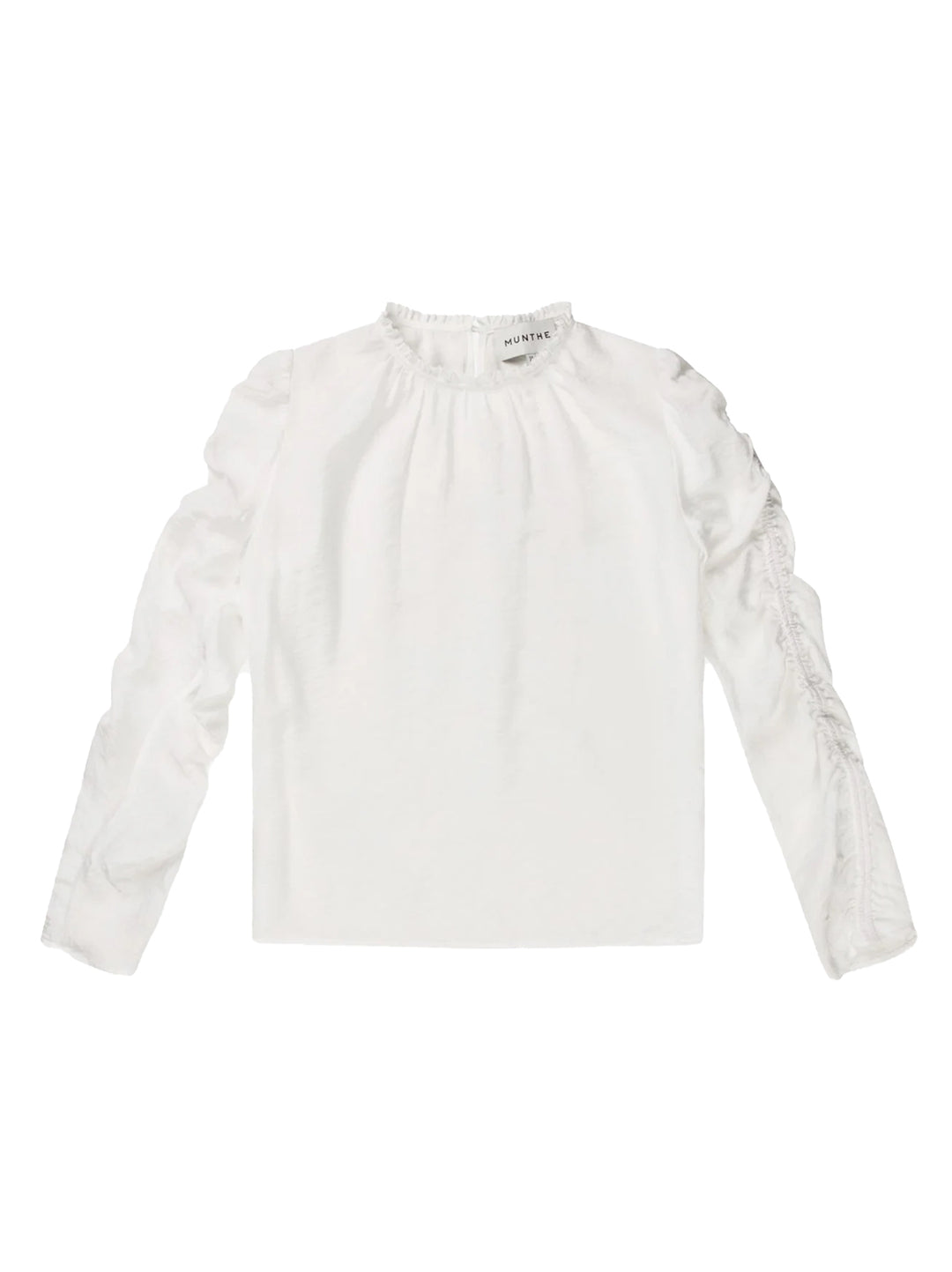 MUNTHE blouse SEIMA-82% Viscose / 18% Polyamide-DAMES TOPS & BLOUSES-Wit