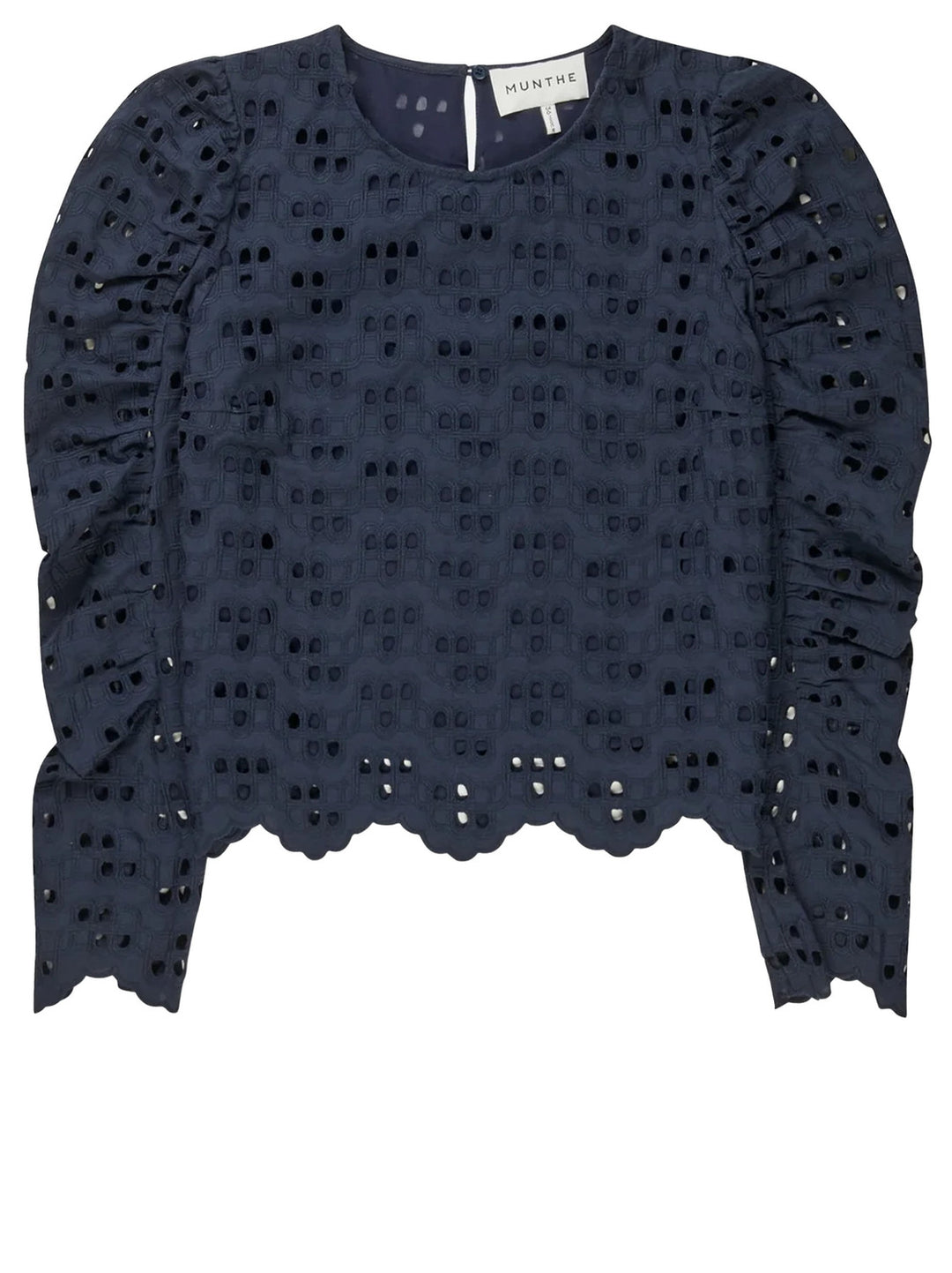 MUNTHE blouse TRISTA-100% Organic Cotton -DAMES TOPS & BLOUSES-Blauw