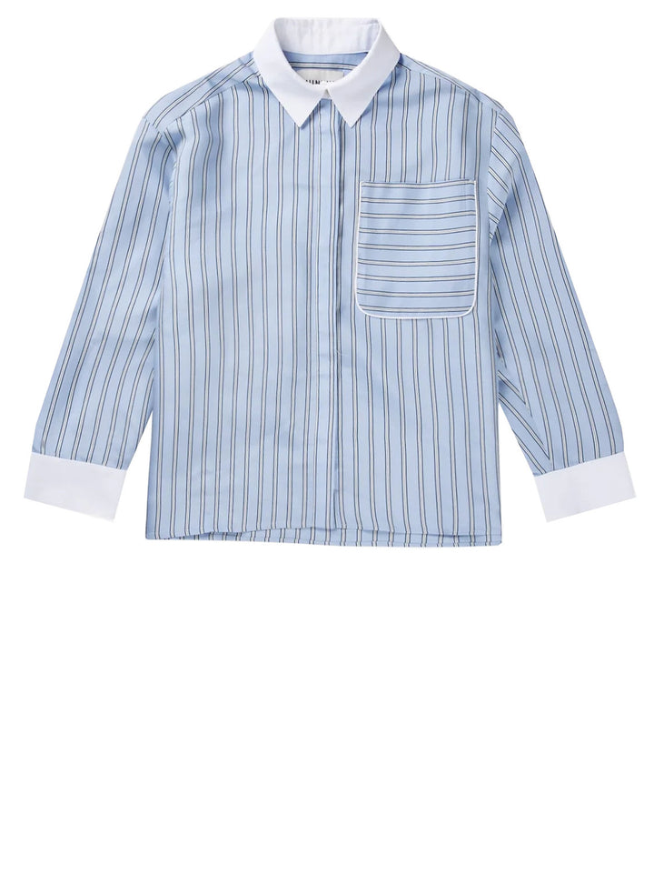 MUNTHE blouse TUXILIMA-87% Ecovero Viscose 13% Polyester-DAMES TOPS & BLOUSES-Blauw