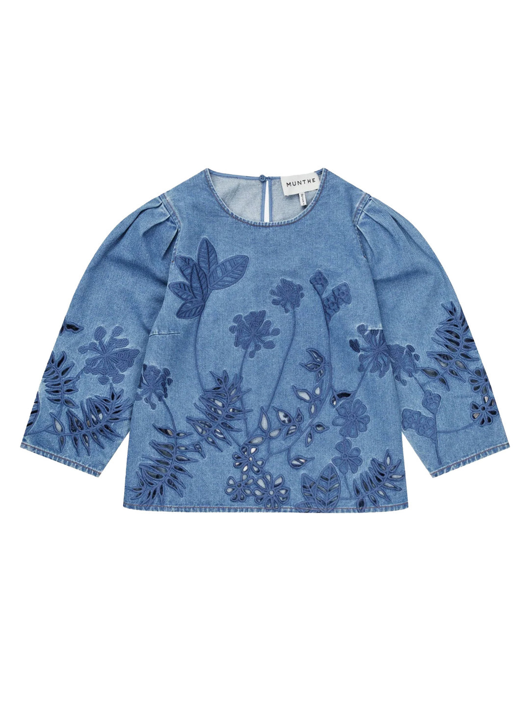 Munthe Bramble Top – Blauw-100% katoen-DAMES TOPS & BLOUSES-Blauw