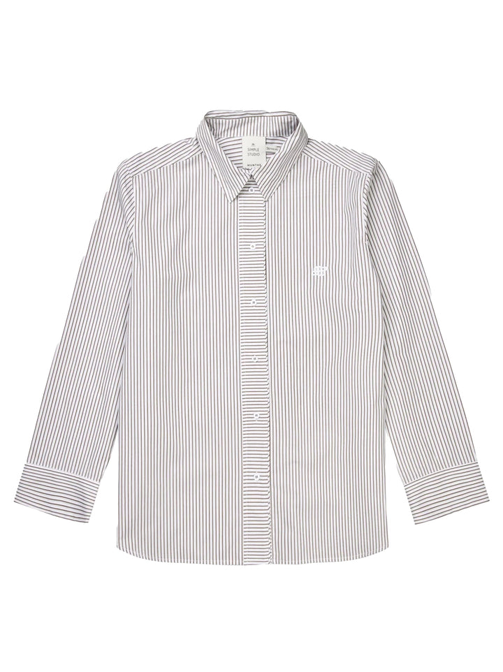 Munthe Callima Blouse Lange Mouw – Bruin-100% katoen-DAMES TOPS & BLOUSES-Bruin