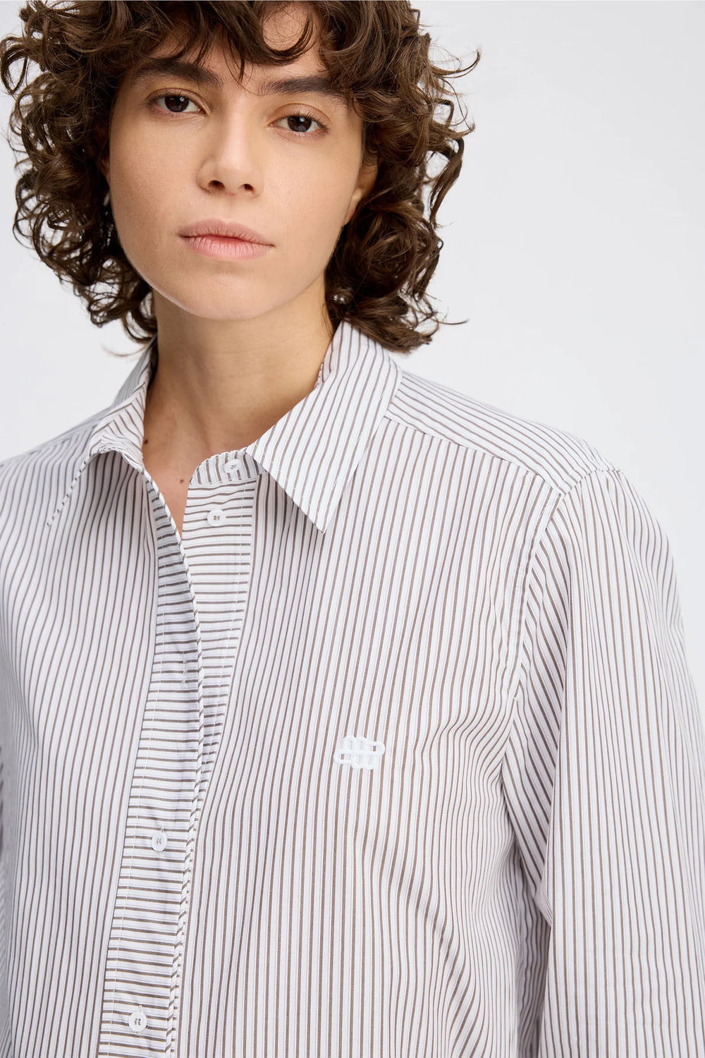 Munthe Callima Blouse Lange Mouw – Bruin-100% katoen-DAMES TOPS & BLOUSES-Bruin