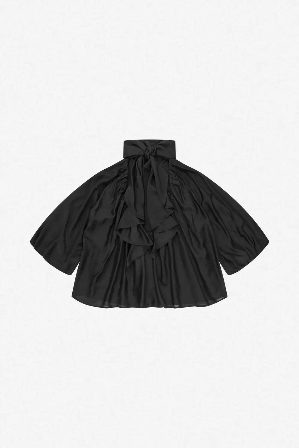 MUNTHE Calyppa Blouse – Zwart-80% viscose, 20% zijde-DAMES TOPS & BLOUSES-Zwart