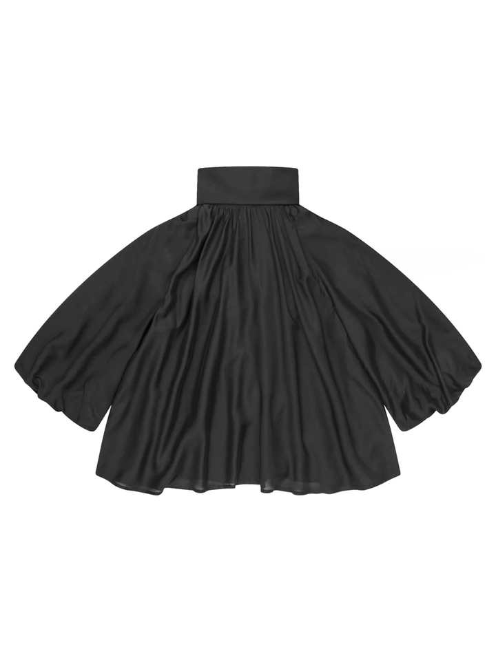 MUNTHE Calyppa Blouse – Zwart-80% viscose, 20% zijde-DAMES TOPS & BLOUSES-Zwart