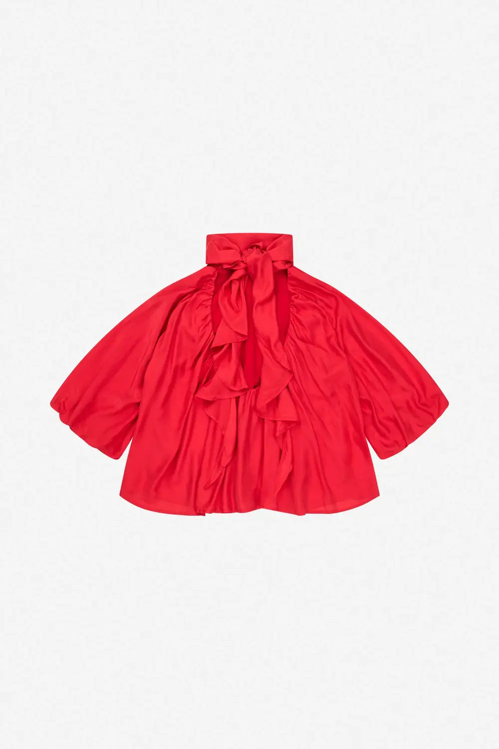 MUNTHE Calyppa Top – Rood-80% viscose, 20% zijde-DAMES TOPS & BLOUSES-Rood