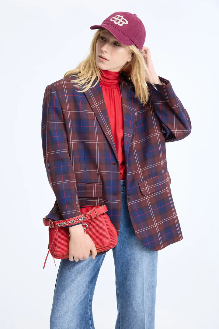 MUNTHE Calyppa Top – Rood-80% viscose, 20% zijde-DAMES TOPS & BLOUSES-Rood