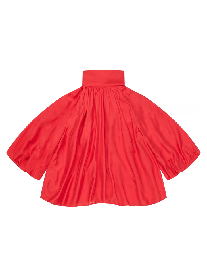 MUNTHE Calyppa Top – Rood-80% viscose, 20% zijde-DAMES TOPS & BLOUSES-Rood