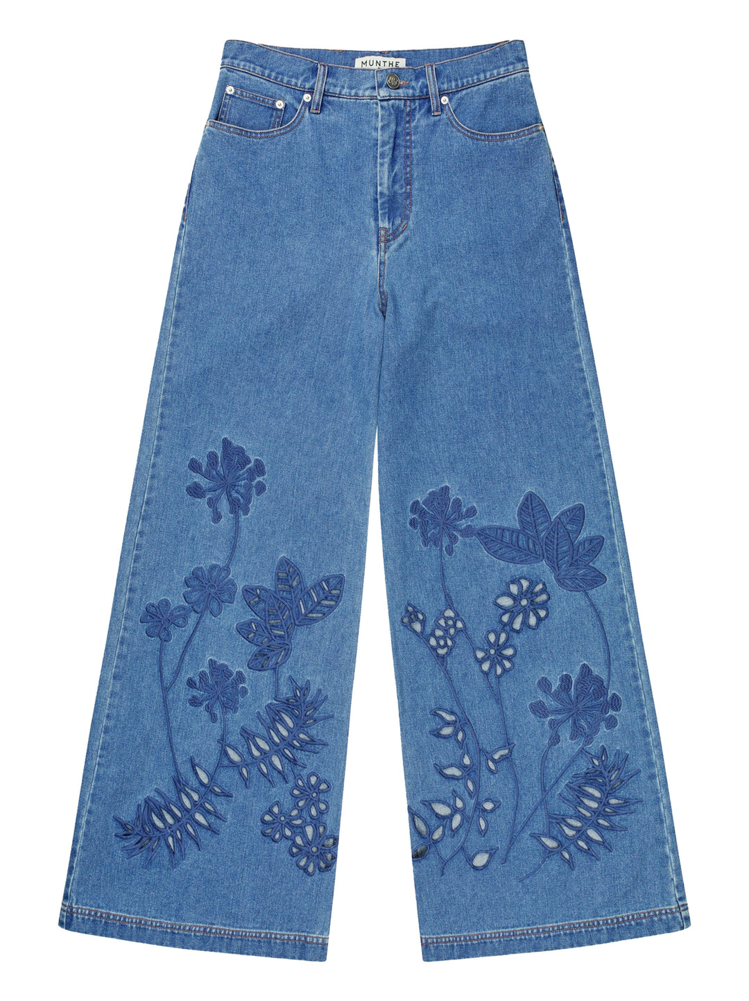 Munthe Ecube Jeans – Blauw-100% katoen-DAMES BROEKEN-Blauw