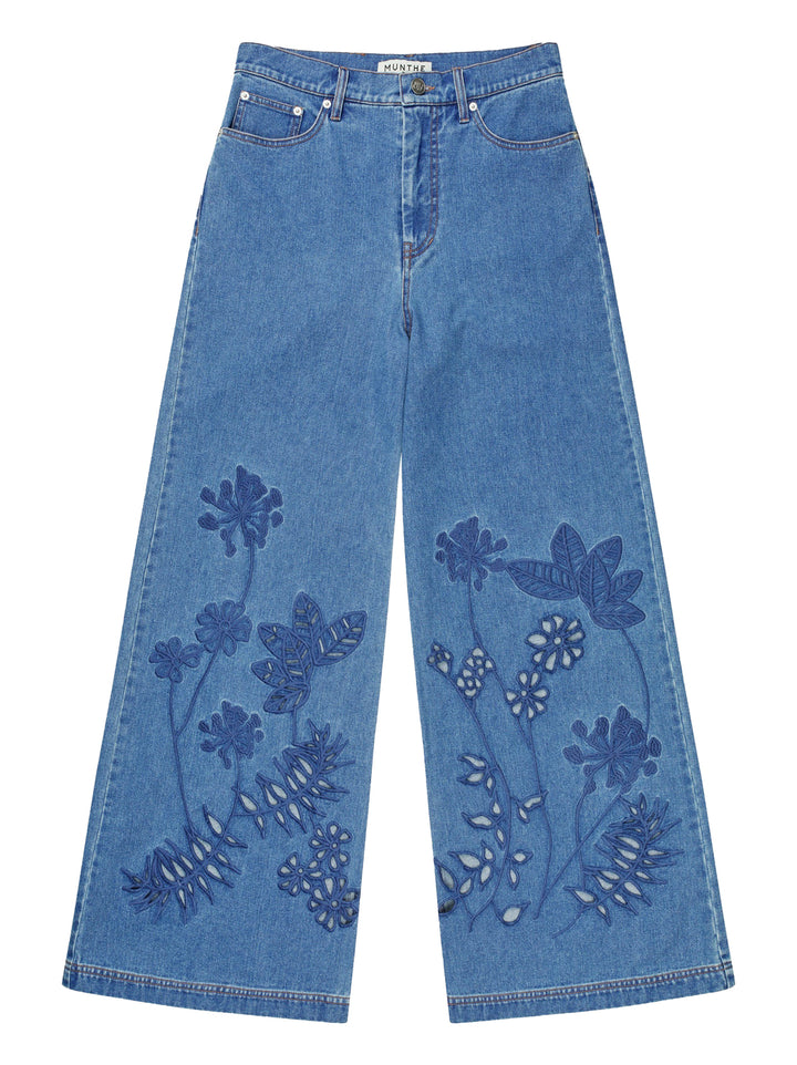 Munthe Ecube Jeans – Blauw-100% katoen-DAMES BROEKEN-Blauw
