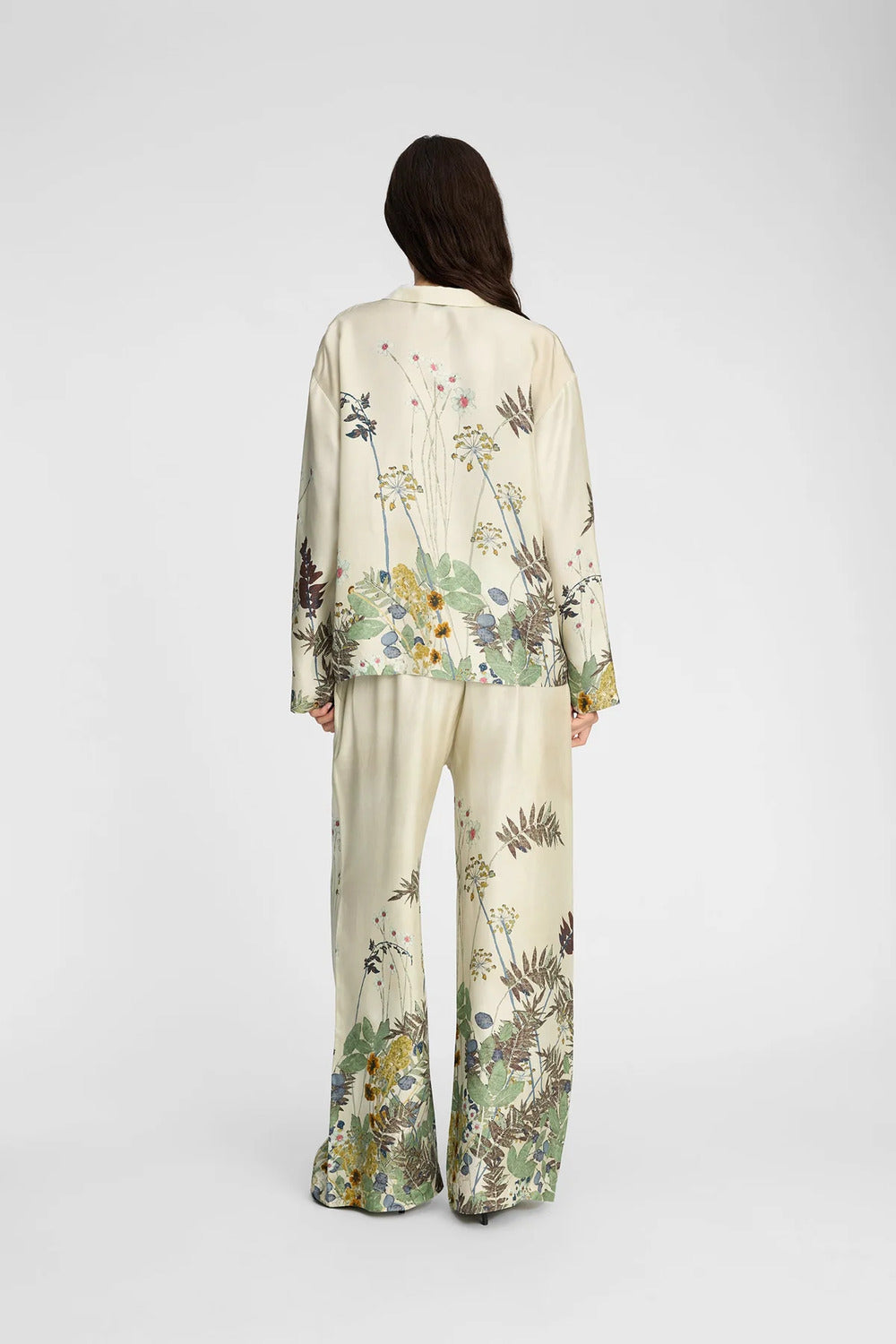 Munthe Faiza Blouse Lange Mouw – Creme-100% zijde-DAMES TOPS & BLOUSES-Groen