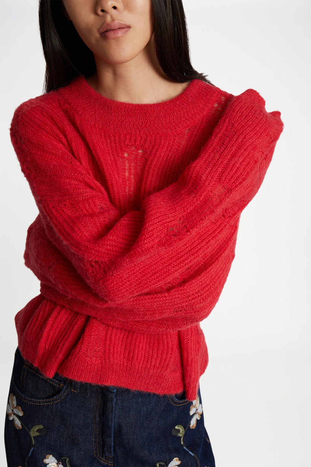 MUNTHE Fidessa Trui – Red-40% polyamide, 30% alpaca, 30% wol-DAMES TRUIEN & VESTEN-Rood