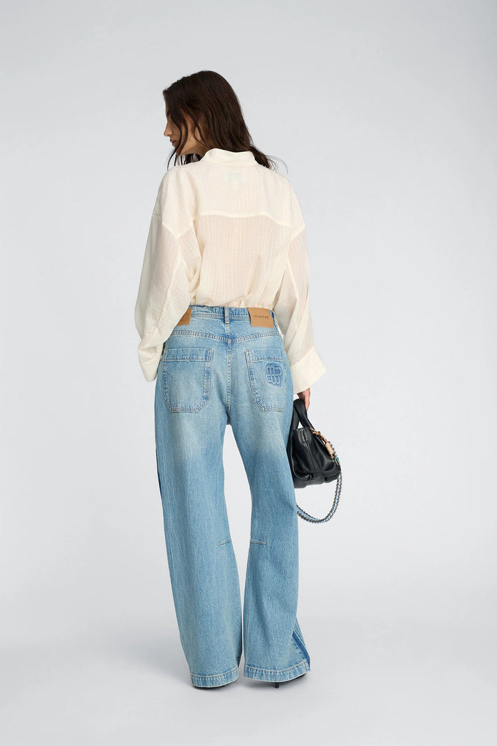 MUNTHE Fortunato Blouse lange mouw – Room-67% lyocell, 22% polyamide, 11% viscose-DAMES TOPS & BLOUSES-Room