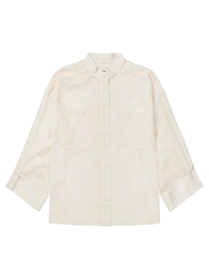 MUNTHE Fortunato Blouse lange mouw – Room-67% lyocell, 22% polyamide, 11% viscose-DAMES TOPS & BLOUSES-Room