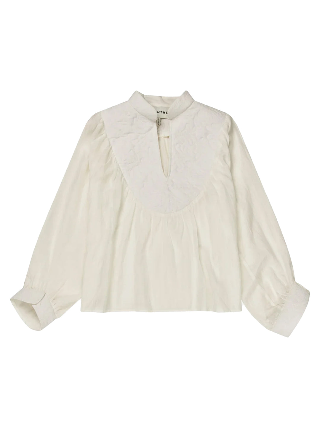 MUNTHE FRANTZ ivory-55% biologisch katoen / 45% viscose-DAMES TOPS & BLOUSES-Beige