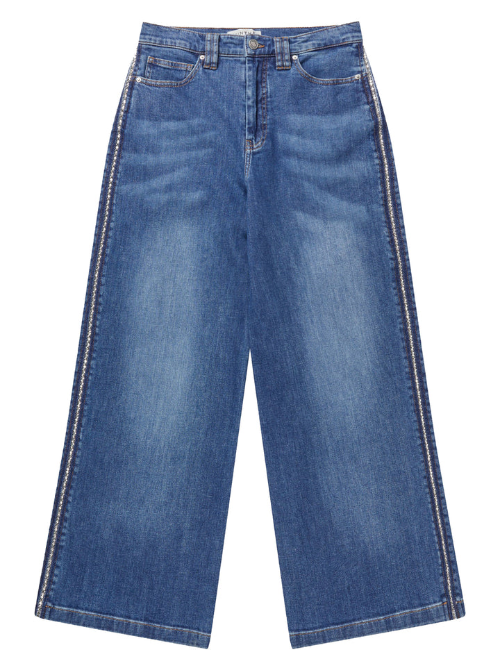 MUNTHE Jeans Rewari – Blauw-99% katoen, 1% elastaan-DAMES BROEKEN-Blauw