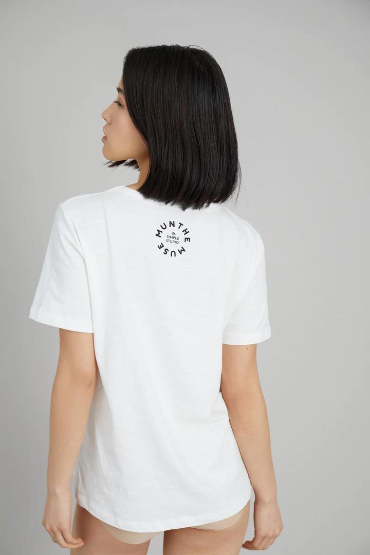 MUNTHE JULIANCO T-shirt-100% katoen-DAMES TOPS & BLOUSES-Wit