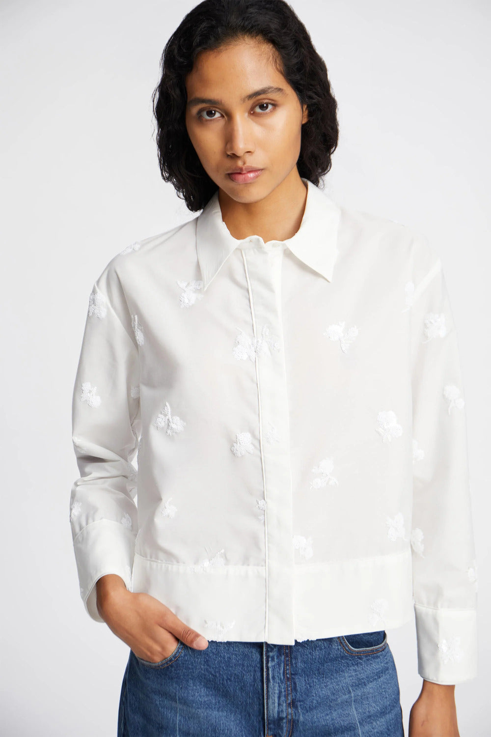 MUNTHE Kaseia Blouse – Ivory-50% katoen, 50% polyester-DAMES TOPS & BLOUSES-Room