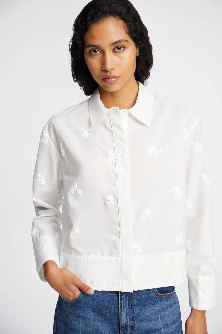 MUNTHE Kaseia Blouse – Ivory-50% katoen, 50% polyester-DAMES TOPS & BLOUSES-Room