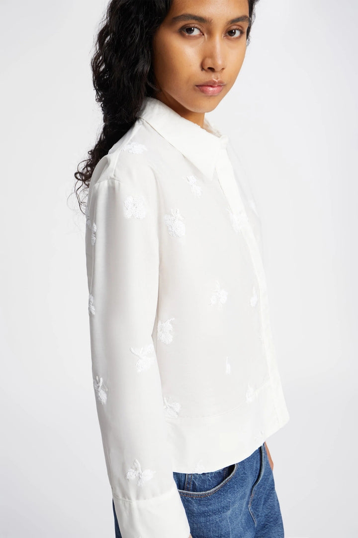 MUNTHE Kaseia Blouse – Ivory-50% katoen, 50% polyester-DAMES TOPS & BLOUSES-Room