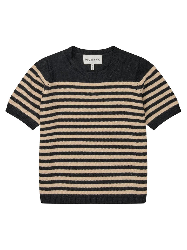 MUNTHE Laja Trui – Camel-40% wol, 30% polyamide, 20% polyester, 10% cashmere-DAMES TRUIEN & VESTEN-Zwart